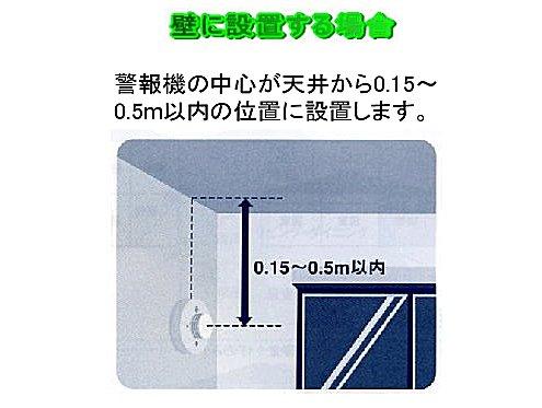 警報機を壁に設置する場合のイラスト