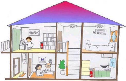 警報機の条件による設置する場所のイラスト