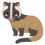 ハクビシンのイラスト