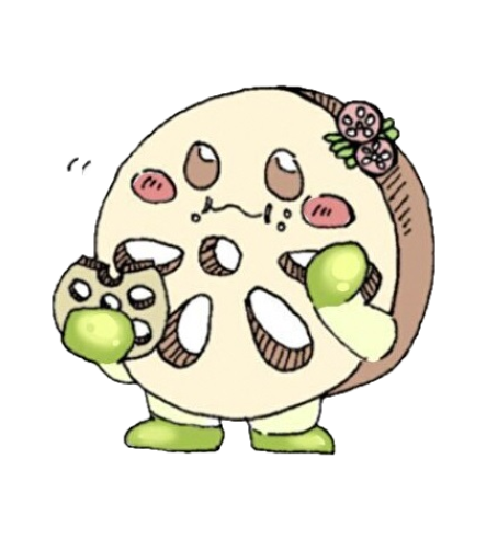 五泉市食育推進キャラクター 10.こんこんれんこん大好き