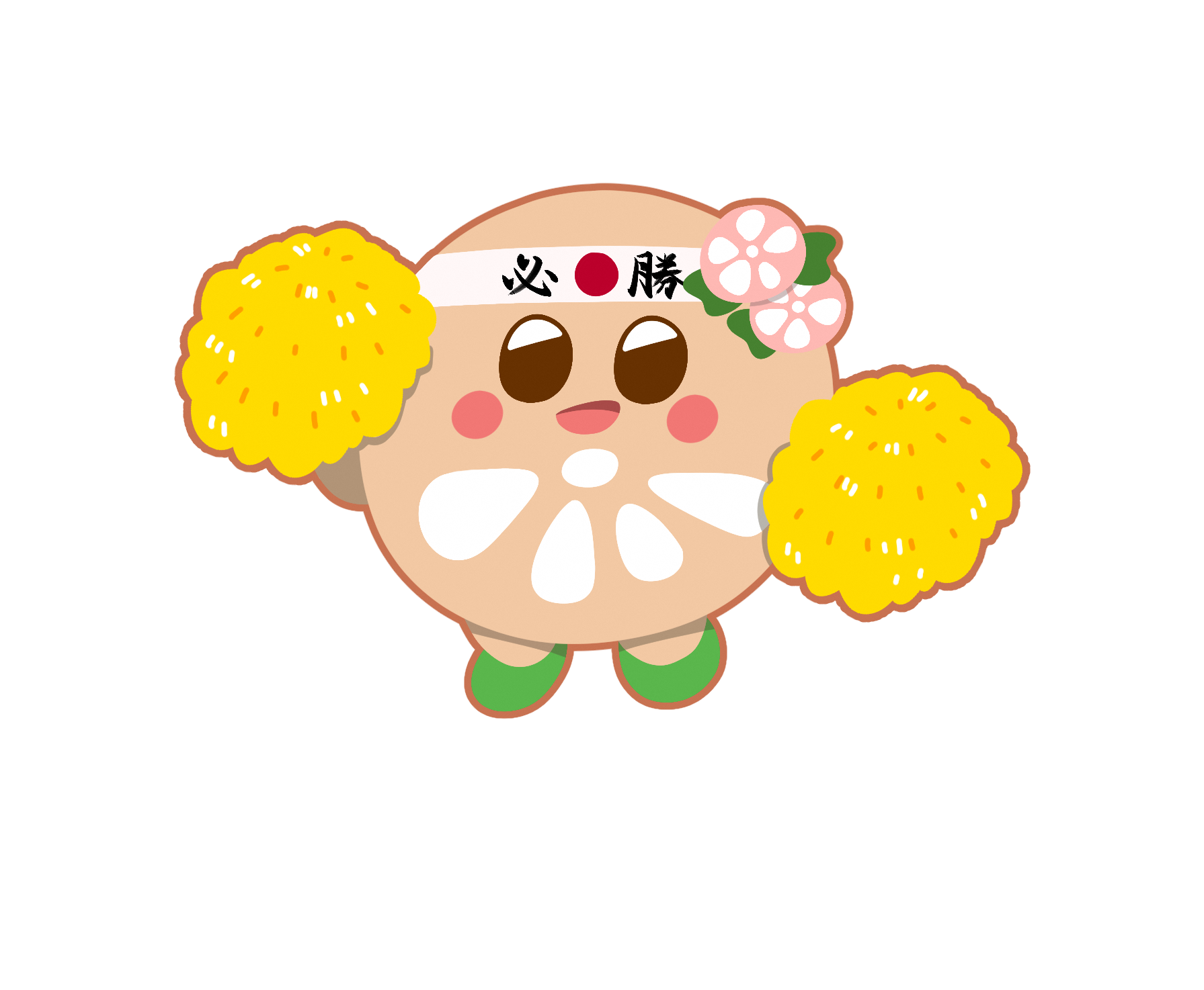 五泉市食育推進キャラクター15.がんばれんこん3
