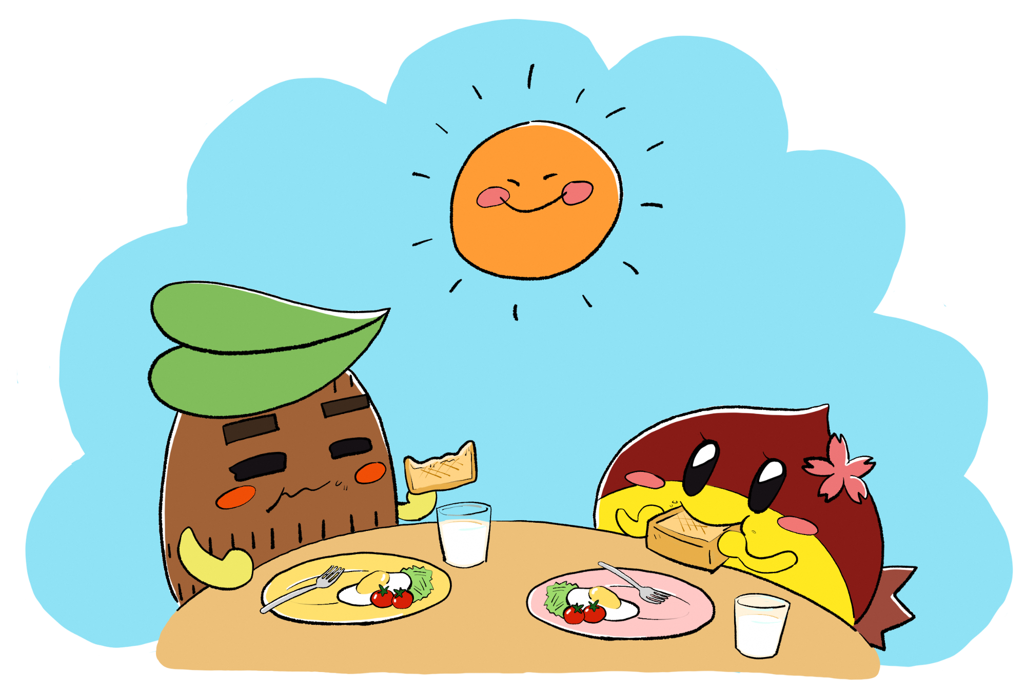 五泉市食育推進キャラクター16.いもくり朝ごはん