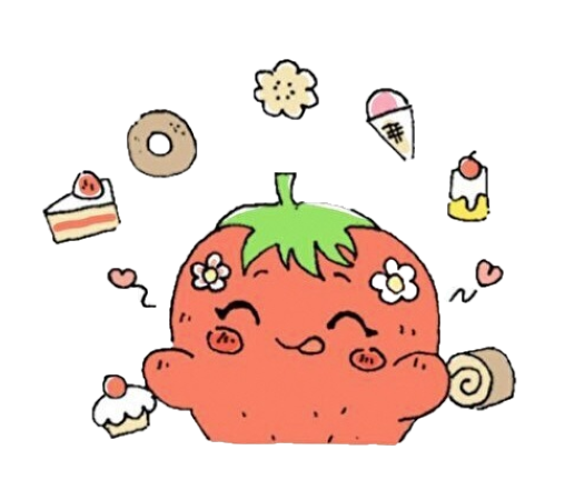 五泉市食育推進キャラクター5.いちごっちおやつ大好き