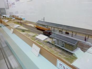 展示室2に展示されている蒲原鉄道模型の写真