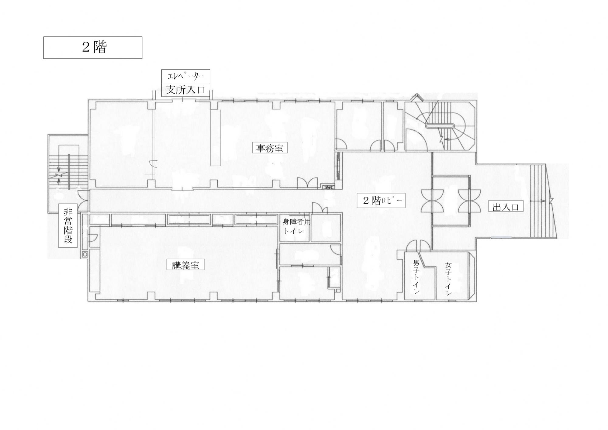 村松公民館2階案内図