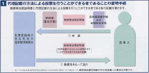 証明手続の流れのイラスト