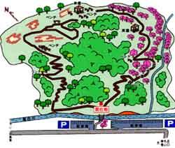 自然と人とのふれあいパーク内の地図